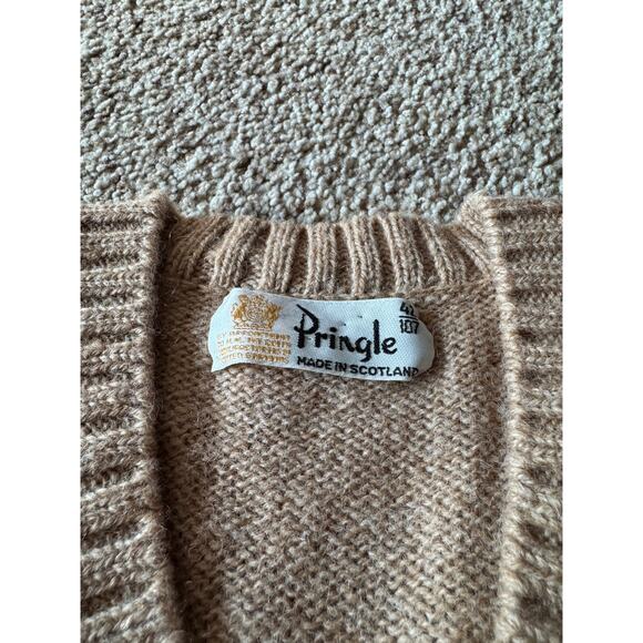 Vintage Pringle Nordic Sweater V Neck Pullover Retro Scotland Grandpa Cabincore - Picture 2 of 7